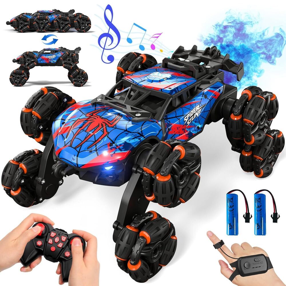 8WD Gesture Sensing RC Stunt Car with Spray & Light & Music for Kids Age